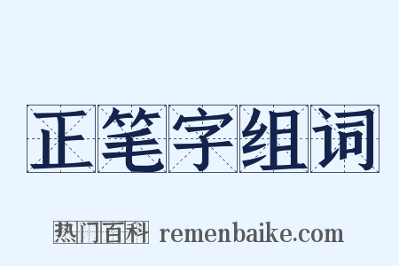 正笔字组词是什么意思的图片